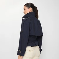 Short Canvas Trerose Trench Coat in Silhouette blue - Women | Burberry® Official