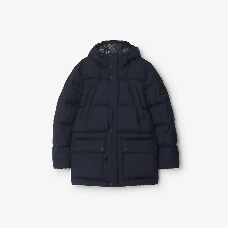 Hooded Puffer Jacket in Navy blue - Men | Burberry® Official