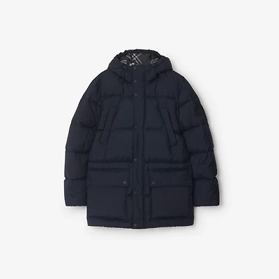 Hooded Puffer Jacket in Navy blue - Men | Burberry® Official