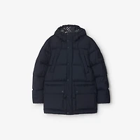 Hooded Puffer Jacket in Navy blue - Men | Burberry® Official
