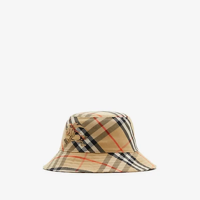 Check EKD Bucket Hat in Sand - Men | Burberry® Official