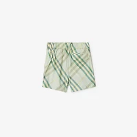 Check Cotton Shorts in Breeze | Burberry® Official