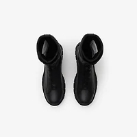 Leather Tone Boots​ in Black - Men | Burberry® Official