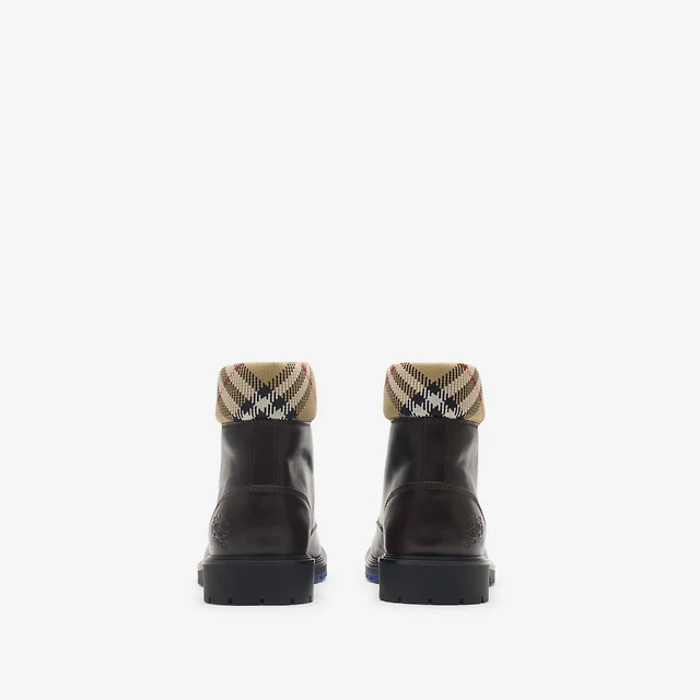 Shop Burberry Nubuck Scoot Hike Boots​ in Swamp Men Burberry