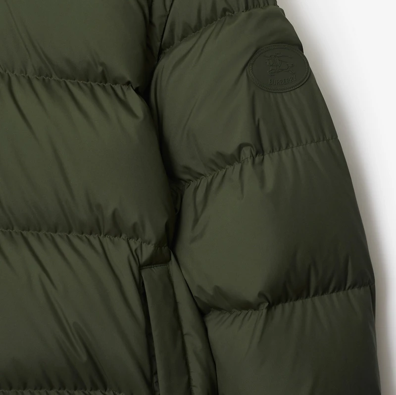 Detachable Sleeve Puffer Jacket in Shale green - Men | Burberry® Official