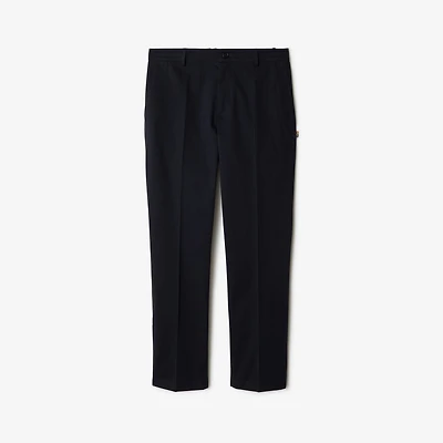 Cotton Chinos in Navy - Men | Burberry® Official