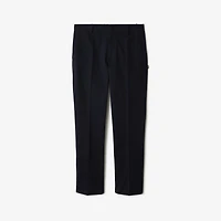 Cotton Chinos in Navy - Men | Burberry® Official