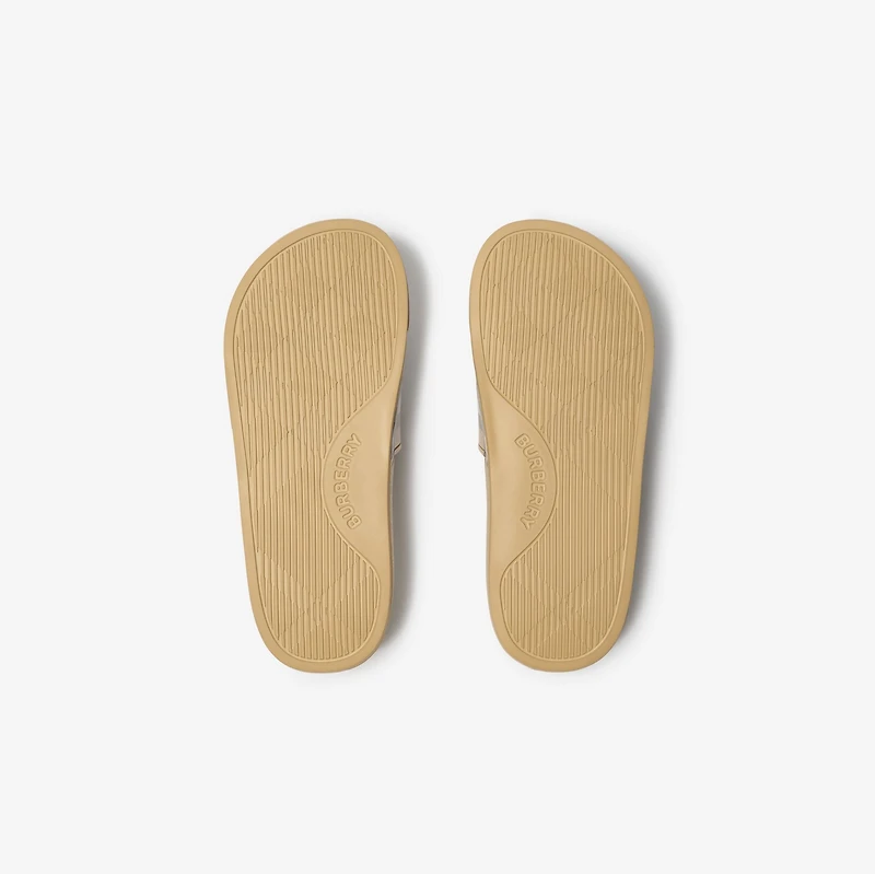 Check Slides in Sand beige - Children | Burberry® Official