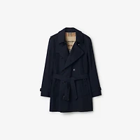 Short Kensington Heritage Trench Coat in Coal blue - Men, Cotton Gabardine | Burberry® Official