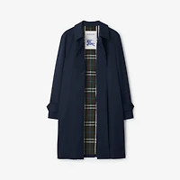 Long Gabardine Car Coat in Storm blue - Men, Cotton | Burberry® Official