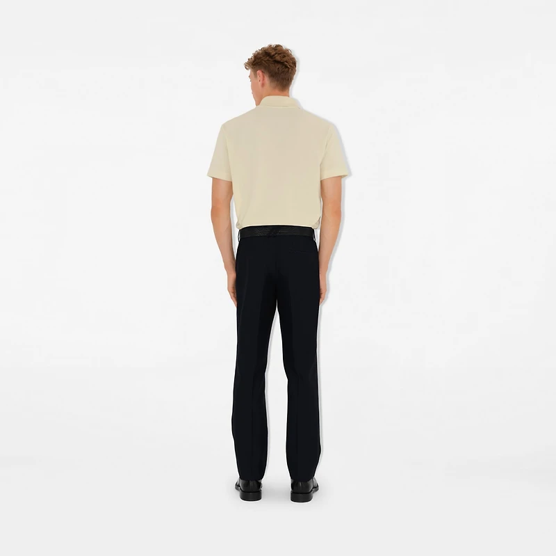 Cotton Polo Shirt in Tundra - Men | Burberry® Official