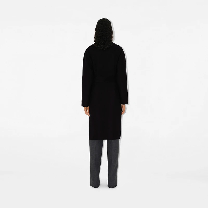 Reversible Wool Wrap Coat in Black 11/7 update title and Tab 1 - Women | Burberry® Official