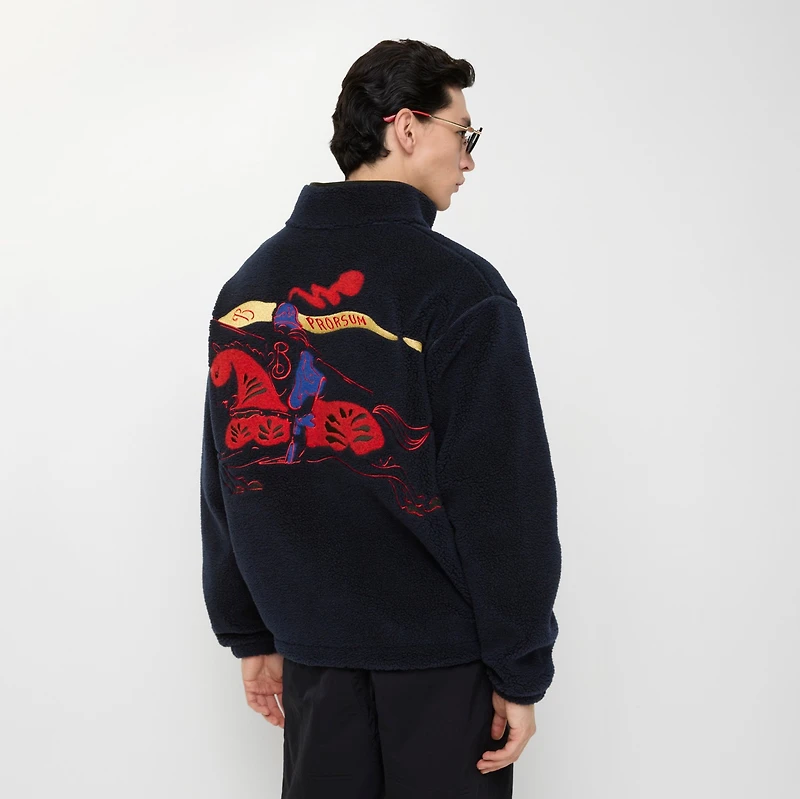 EKD Wool Cashmere Blend Fleece in Navy - Men | Burberry® Official