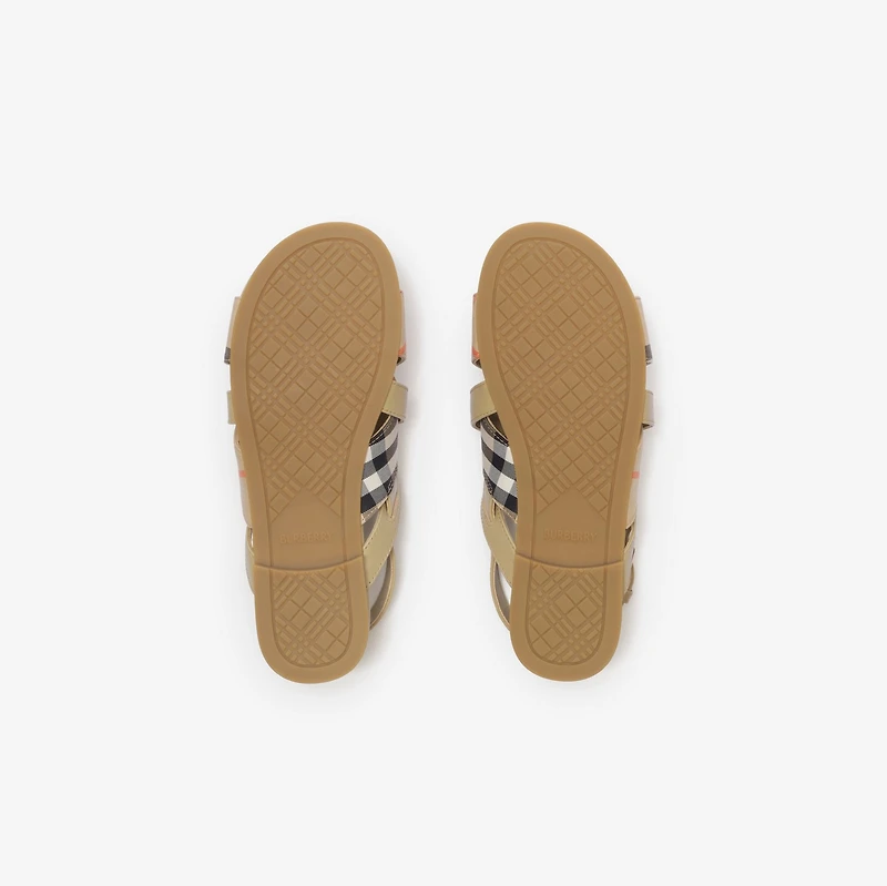 Check Sandals in Sand beige - Children | Burberry® Official