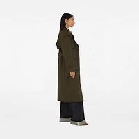 Long Castleford Trench Coat in Juniper - Women, Cotton | Burberry® Official