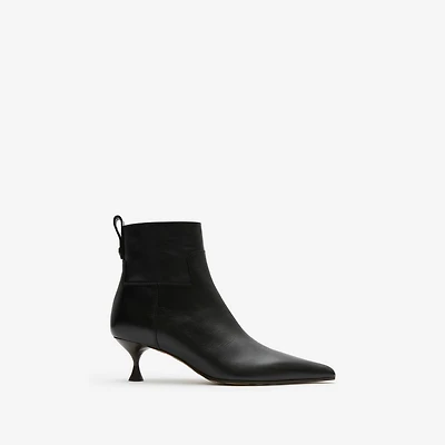 Leather Cameo Ankle Boots​ in Black - Women | Burberry® Official
