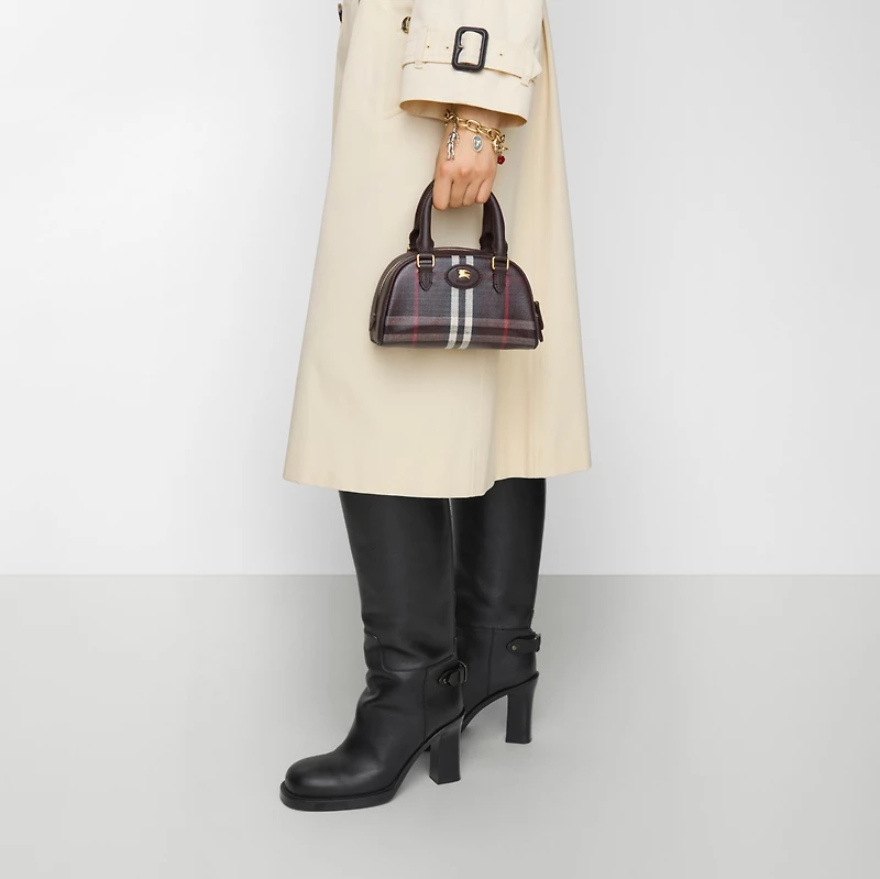Mini Highlands Bowling Bag​ in Mahogany red - Women | Burberry® Official