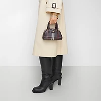 Mini Highlands Bowling Bag​ in Mahogany red - Women | Burberry® Official