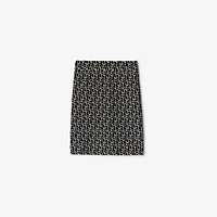 B Charm Wool Blend Skirt in Black - Women | Burberry® Official