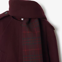 Detachable Scarf Wool Jacket in Wine red - Women | Burberry® Official