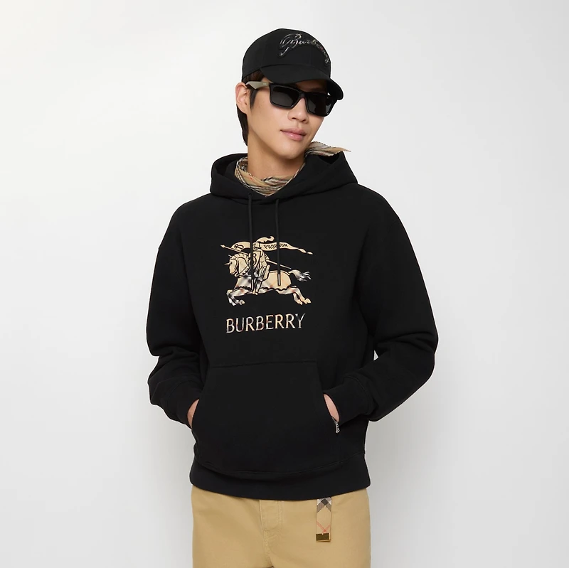 EKD Ombré Cotton Hoodie in Black - Men | Burberry® Official