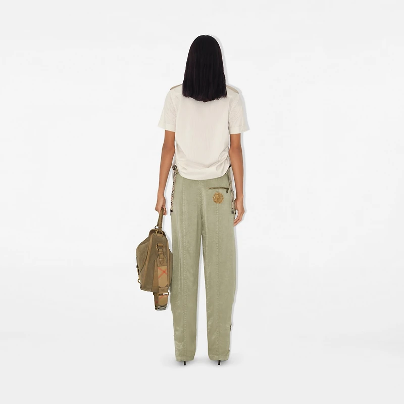 Lyocell Tailored Trousers in Skylark - Women | Burberry® Official