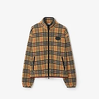 Check Wool Cashmere Blend Fleece in Sand beige - Men | Burberry® Official