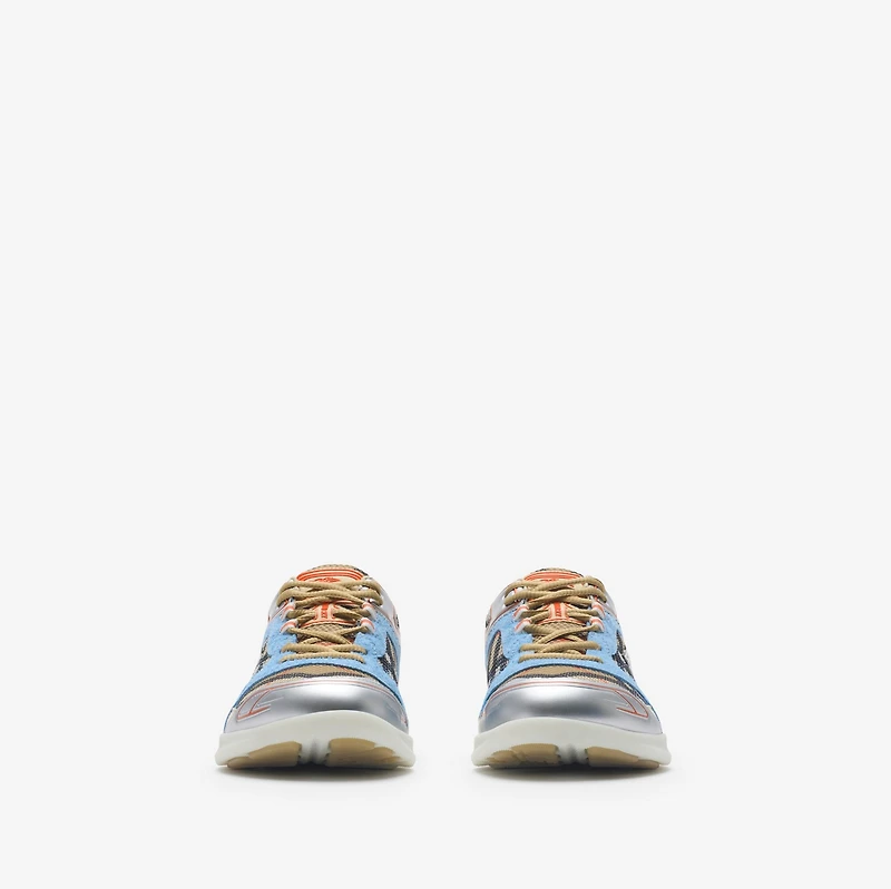 Check Matrix Sport Sneakers in Sand - Men, Nylon | Burberry® Official