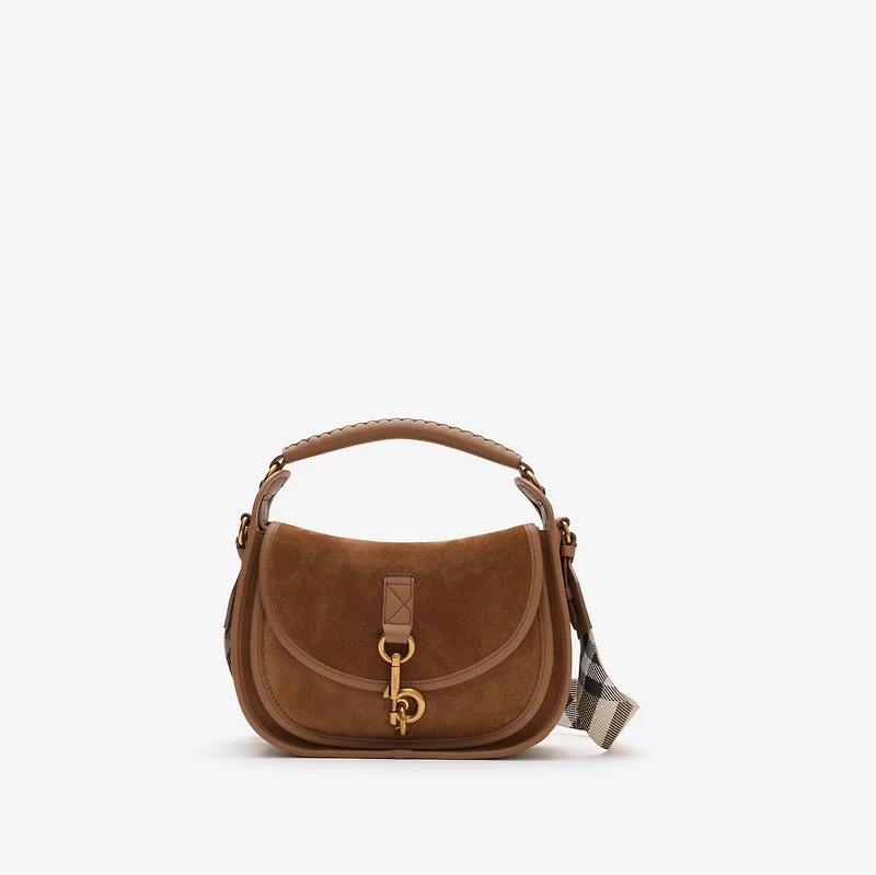 Small B Clip Messenger Bag in Hazel brown - Women | Burberry® Official