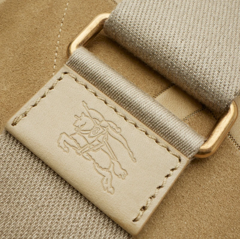Medium B Clip Messenger Bag in Sandstorm - Women, Leather | Burberry® Official