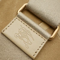 Medium B Clip Messenger Bag in Sandstorm - Women, Leather | Burberry® Official