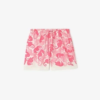 Seahorses Swim Shorts in Azalea pink - Men, Fabric | Burberry® Official