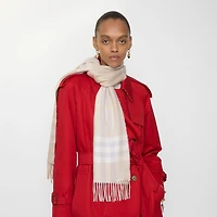 Check Cashmere Scarf in Smoke | Burberry® Official