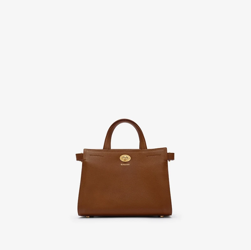 Mini Cotswolds Check Tote in Hazel brown - Women, Leather | Burberry® Official