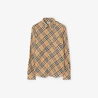 Relaxed Fit Check Linen Shirt in Sand beige - Men | Burberry® Official