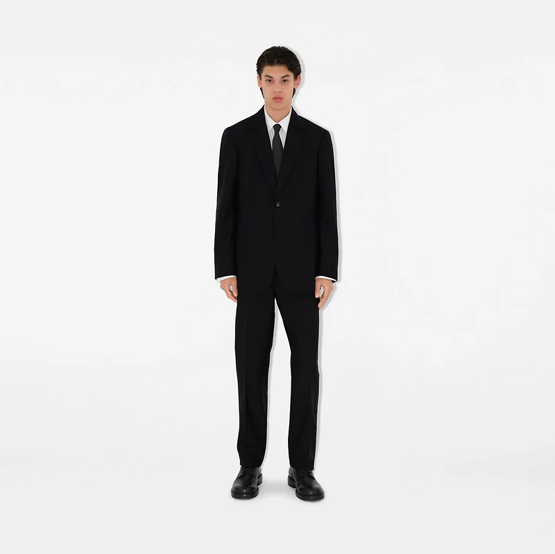 Wool Tailored Jacket in Black - Men | Burberry® Official
