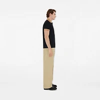 Logo Collar Cotton Polo Shirt in Black - Men | Burberry® Official