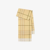 Check Cashmere Scarf in Buff | Burberry® Official