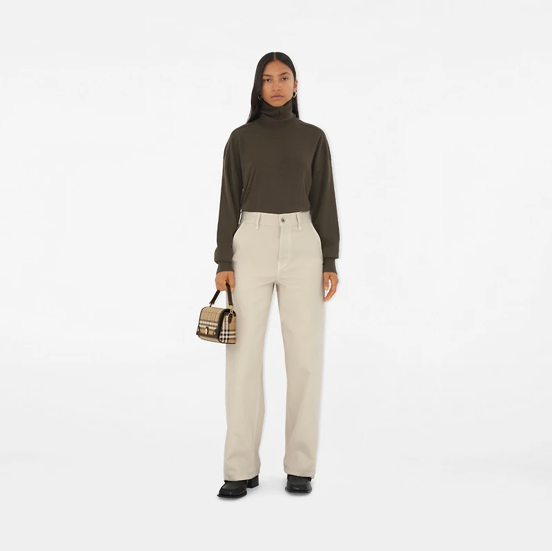 Top Handle Note Bag in Archive beige/military - Women | Burberry® Official