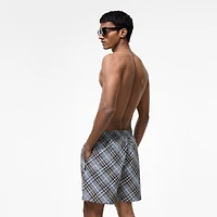 Check Swim Shorts in Wave blue - Men, Nylon | Burberry® Official
