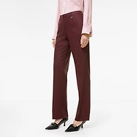 Wool Tailored Trousers in Vineyard red - Women | Burberry® Official