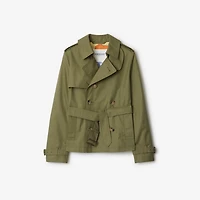 Highgrove Gabardine Trench Jacket in Wreath - Women, Cotton | Burberry® Official
