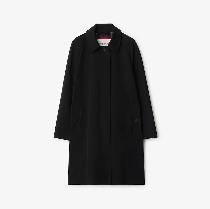 Mid-length Gabardine Camden Car Coat in Black - Women | Burberry® Official