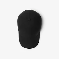 Gabardine Baseball Cap in Black/sand