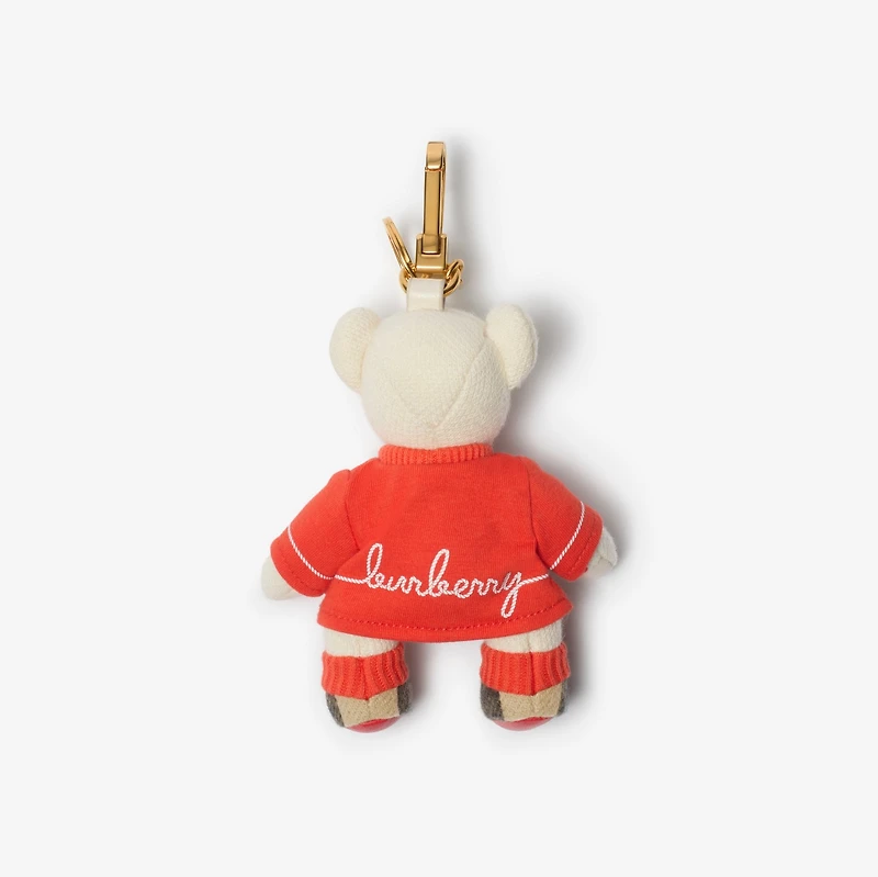 Thomas Bear Charm in Red - Women, Cashmere, Wool | Burberry® Official