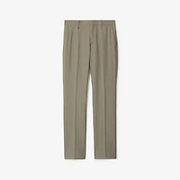 Wool Tailored Trousers in Olive drab green - Men | Burberry® Official