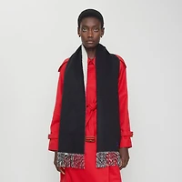 Reversible Cashmere Scarf in Black/mitten | Burberry® Official