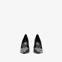 Check Leather Dame High Pumps in Black - Women | Burberry® Official