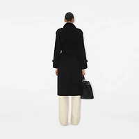 Long Check Collar Castleford Trench Coat in Black - Women, Cotton | Burberry® Official