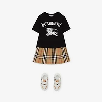 Knight Stretch Cotton T-shirt in Black | Burberry® Official